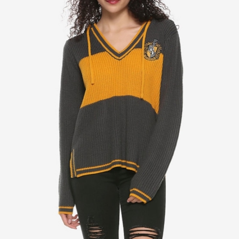 Hufflepuff Hooded Knit Sweater